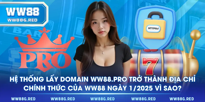 Hệ thống lấy domain WW88.pro trở thành địa chỉ chính thức của WW88 ngày 1/2025 vì sao?