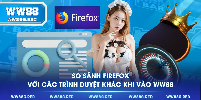 So sánh Firefox với các trình duyệt khác khi vào WW88