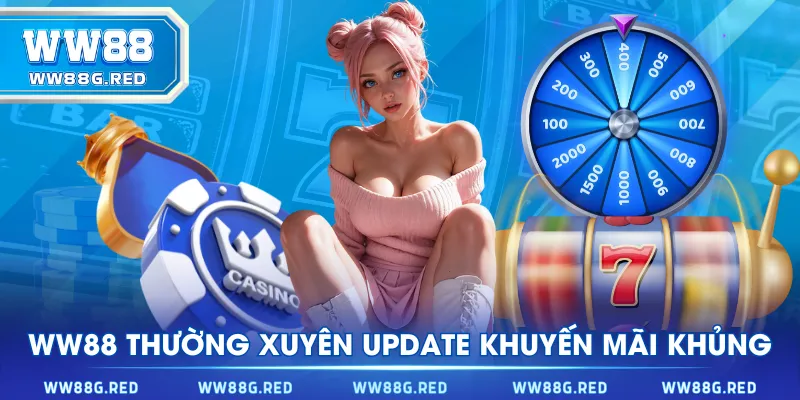 WW88 thường xuyên update khuyến mãi khủng